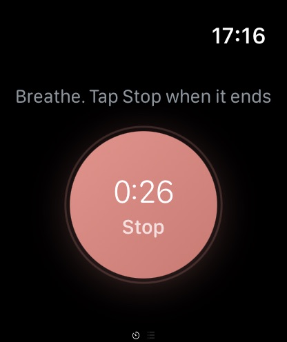 Present running on Apple Watch